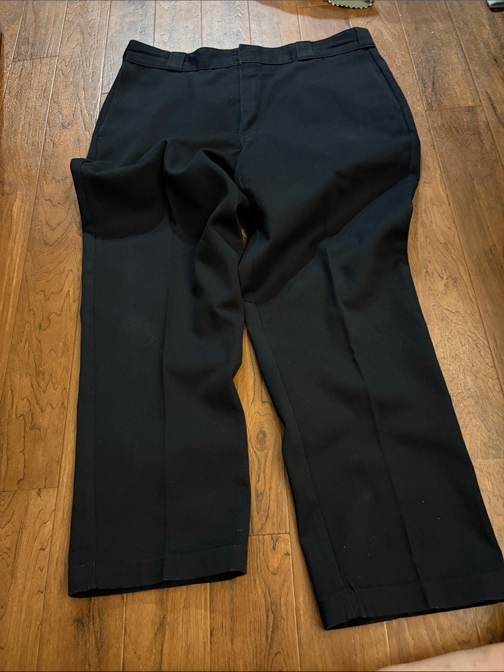 Classic Dickies Men's Black Dress Pants - Tailored Straight Leg